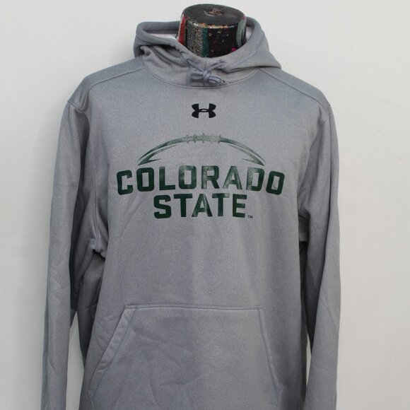 Under Armour COLORADO STATE UNIVERSITY Football Gray Hoodie Mens 2XL - Picture 1 of 9